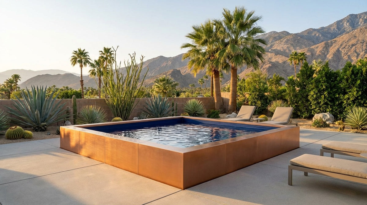 16 x 16 Espresso Copper Deep Sea Blue Architectural Pool