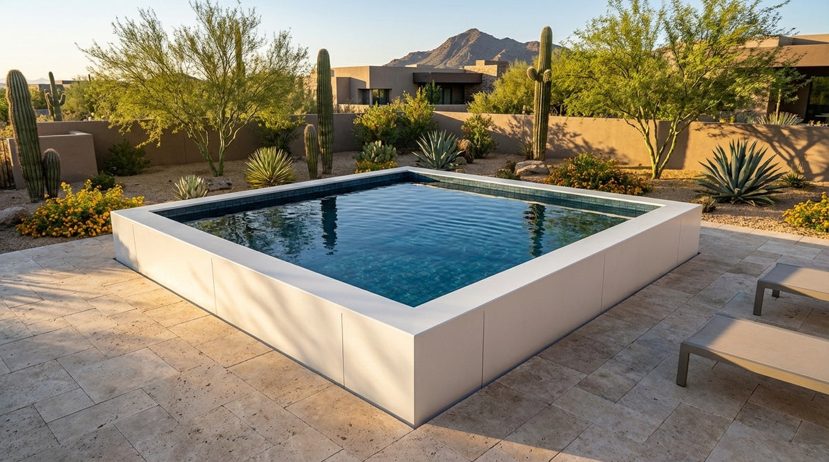 16 x 16 Alpine White Black Sapphire Architectural Pool
