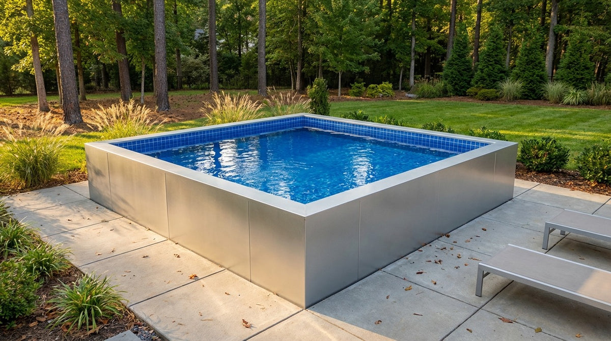 16 x 16 Platinum Silver Blue Matrix Architectural Pool