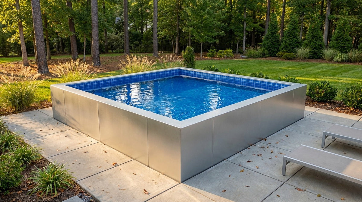 16 x 16 Platinum Silver Blue Matrix Architectural Pool