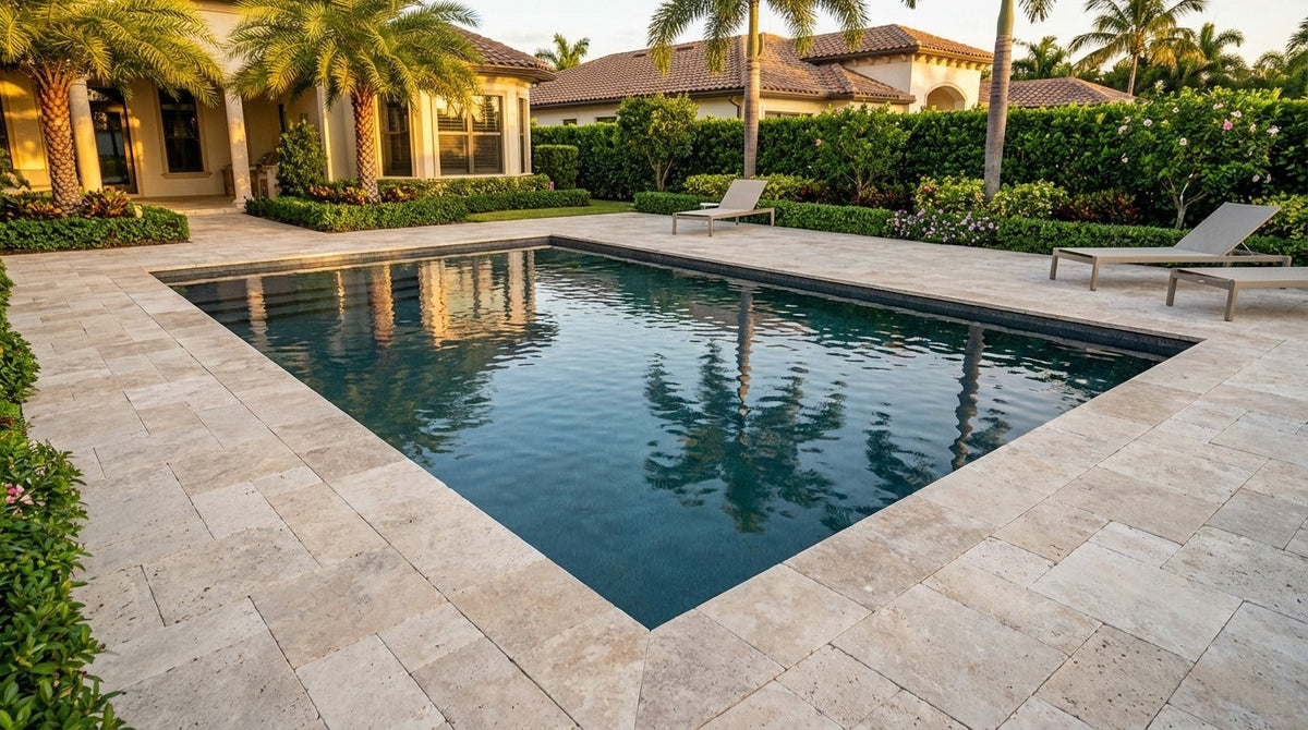 16 x 20 Titanium Stone Inground Steel Pool
