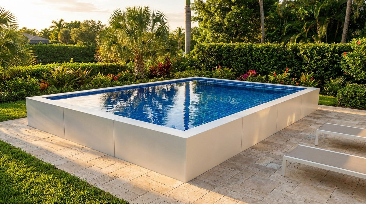 16 x 20 Alpine White Blue Matrix Architectural Pool