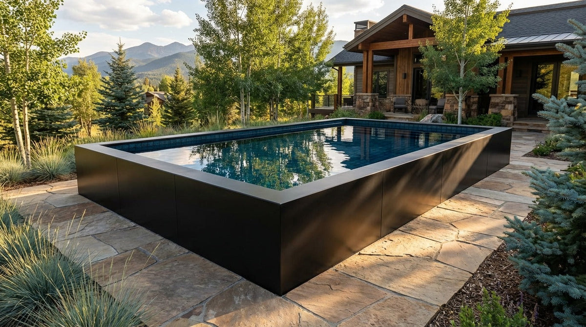 16 x 24 Midnight Black Black Sapphire Architectural Pool