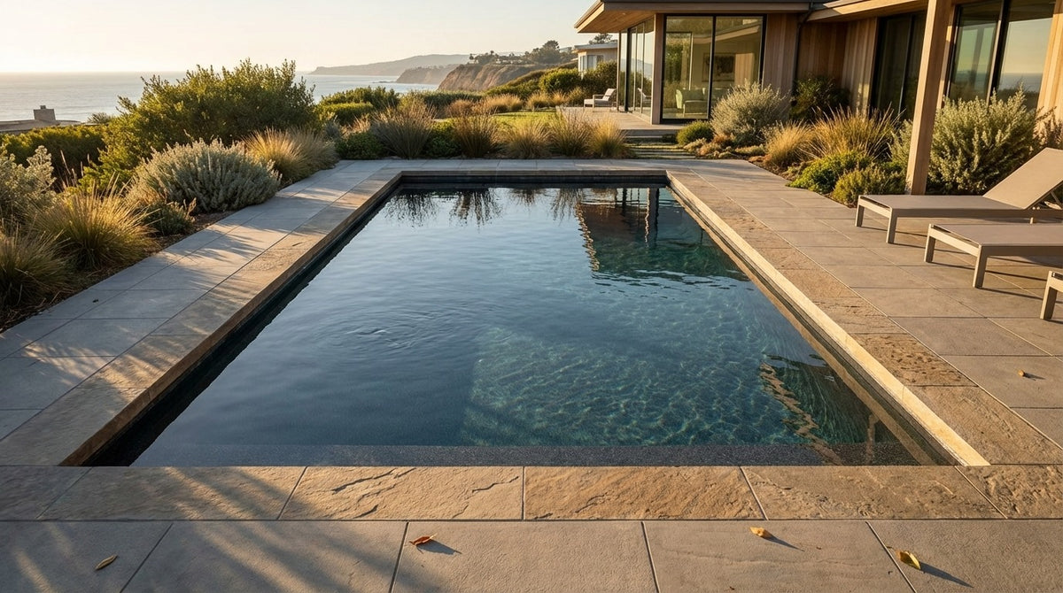 16 x 28 Titanium Stone Inground Steel Pool
