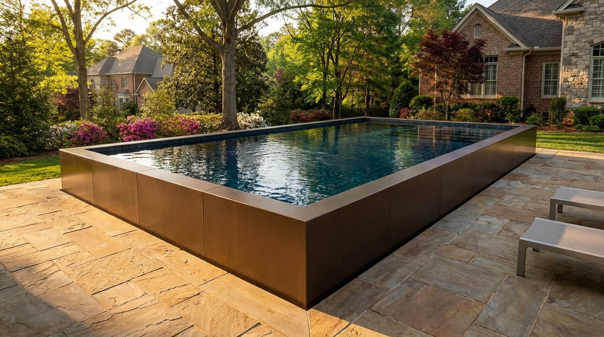 16 x 28 Canyon Bronze Black Sapphire Architectural Pool