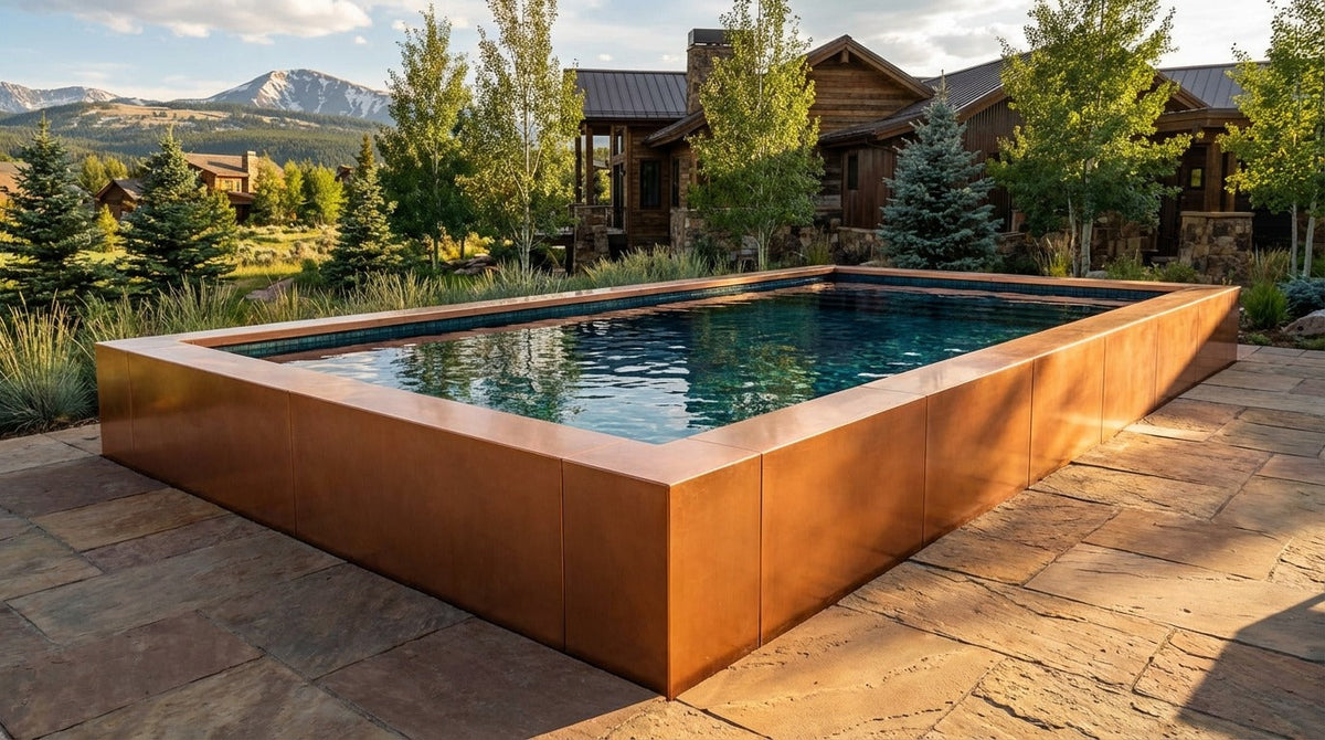 16 x 28 Espresso Copper Black Sapphire Architectural Pool