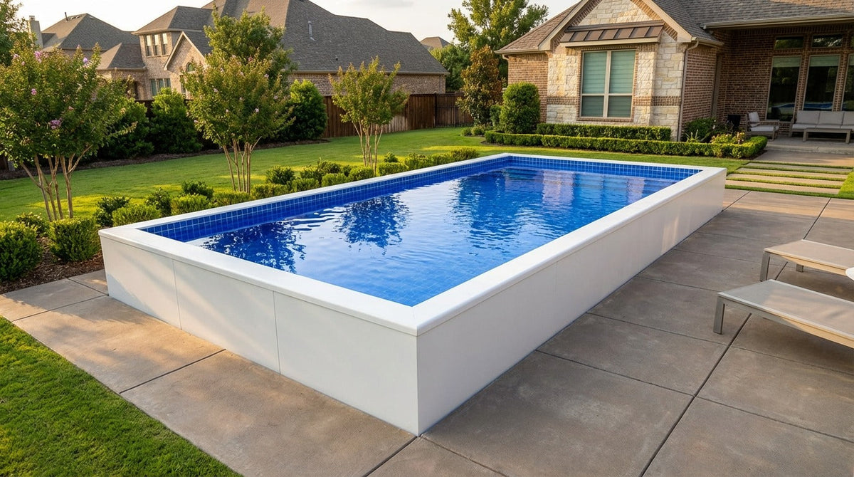 16 x 32 Alpine White Blue Matrix Architectural Pool