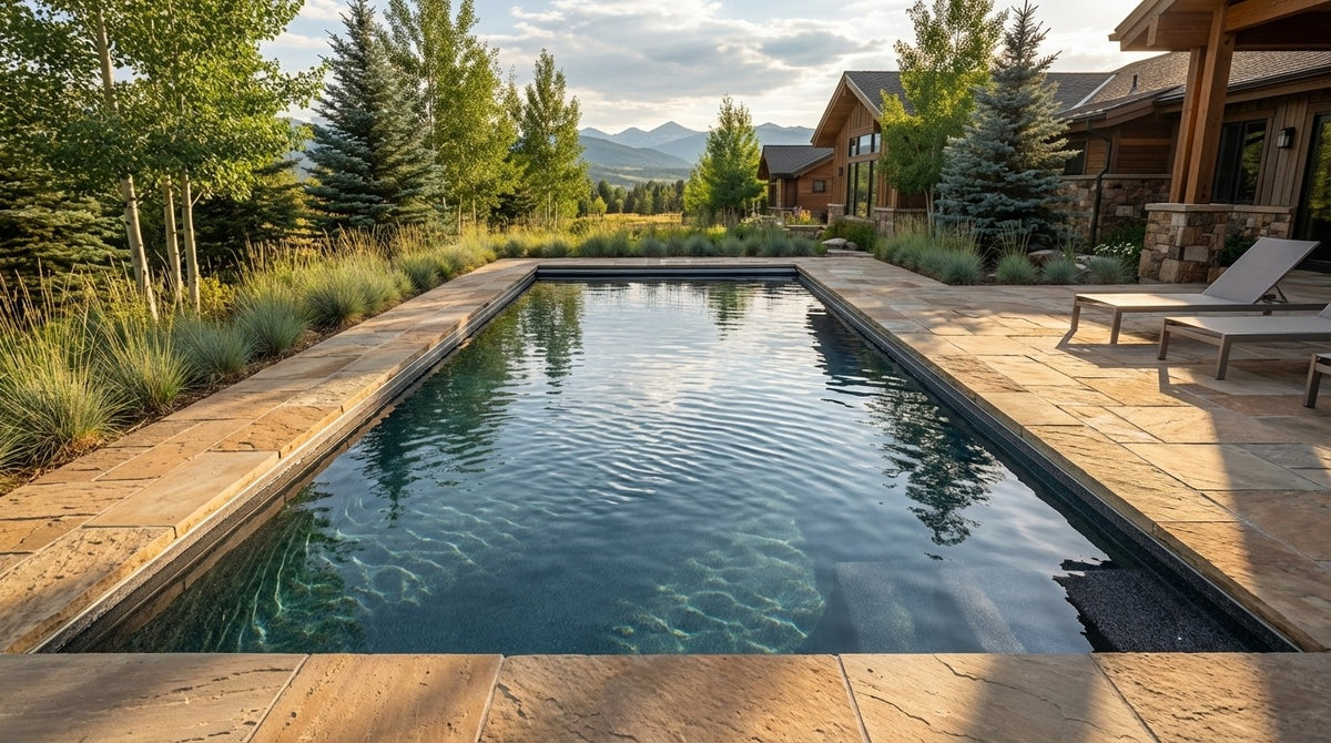 16 x 36 Titanium Stone Inground Steel Pool