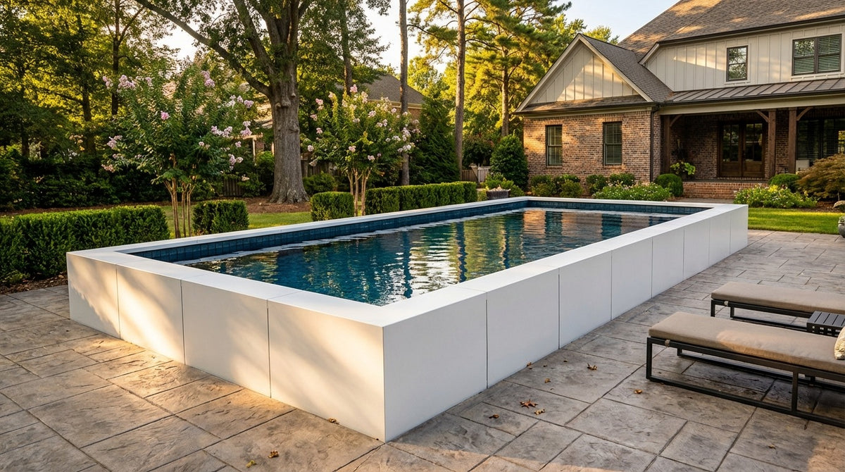 16 x 36 Alpine White Black Sapphire Architectural Pool