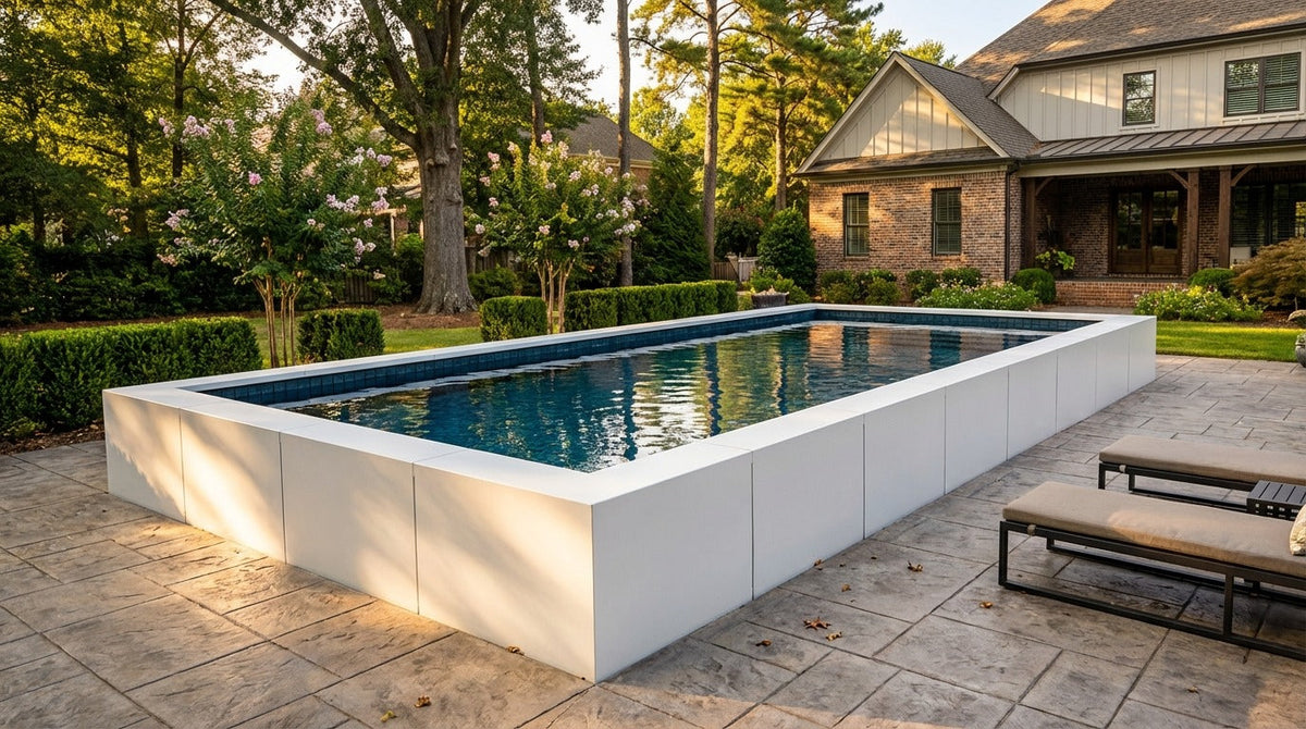 16 x 36 Alpine White Black Sapphire Architectural Pool
