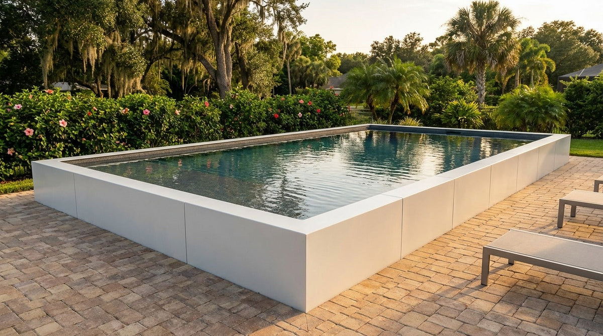 16 x 36 Alpine White Titanium Stone Architectural Pool