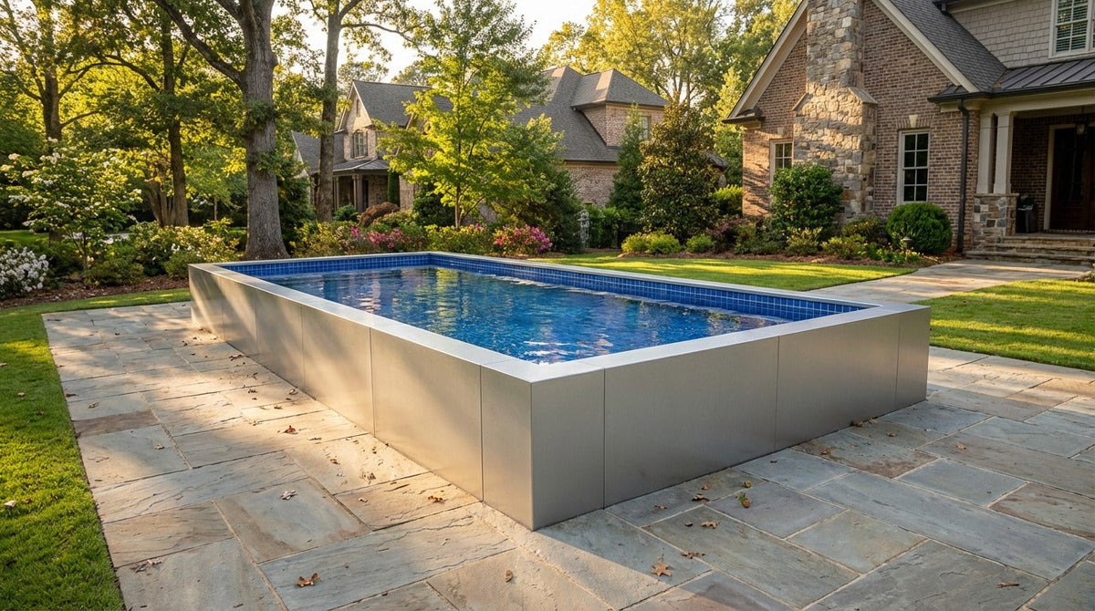 16 x 36 Platinum Silver Blue Matrix Architectural Pool