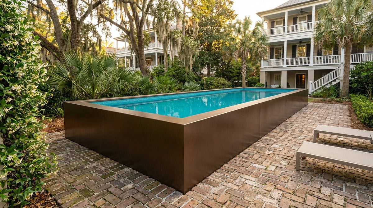 16 x 40 Canyon Bronze Blue Topaz Architectural Pool