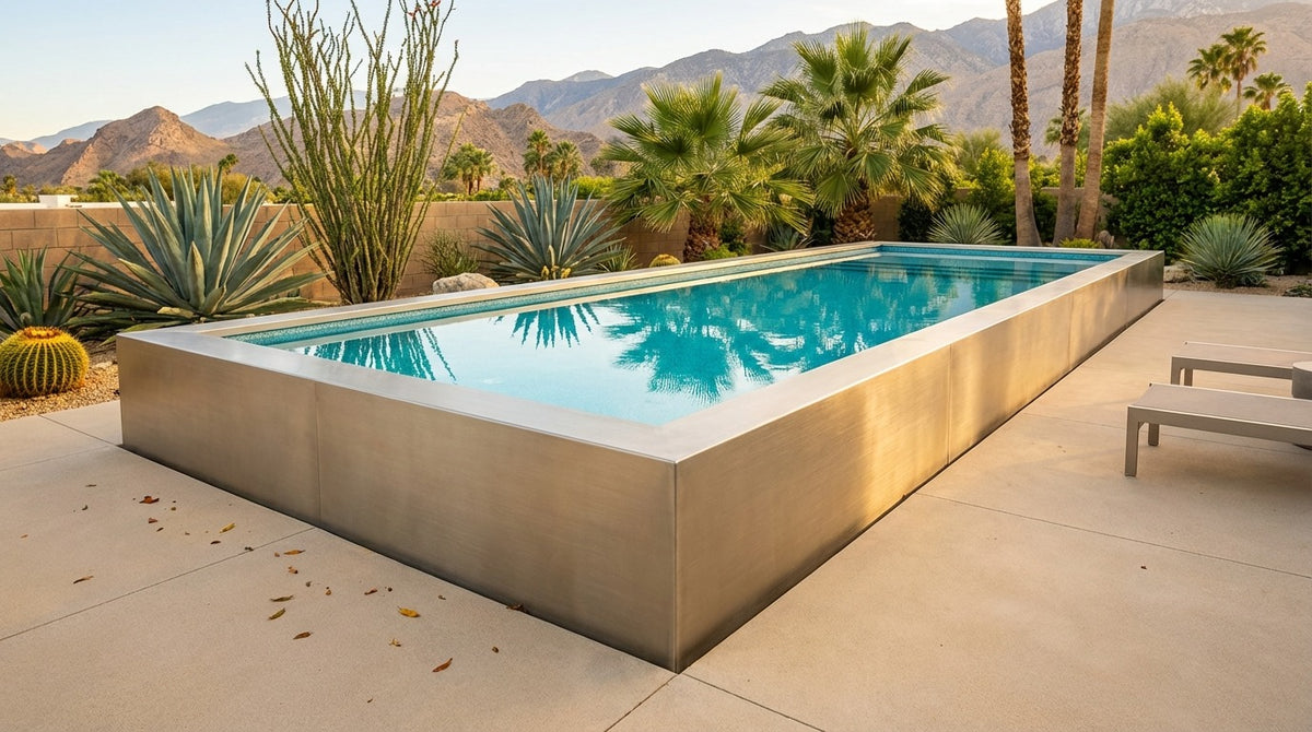 16 x 40 Champagne Mist Blue Topaz Architectural Pool
