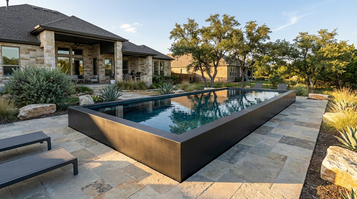 16 x 40 Midnight Black Black Sapphire Architectural Pool