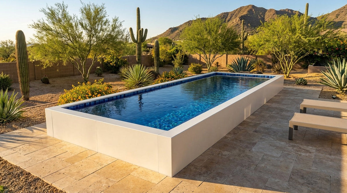 16 x 40 Alpine White Mystic Blue Architectural Pool