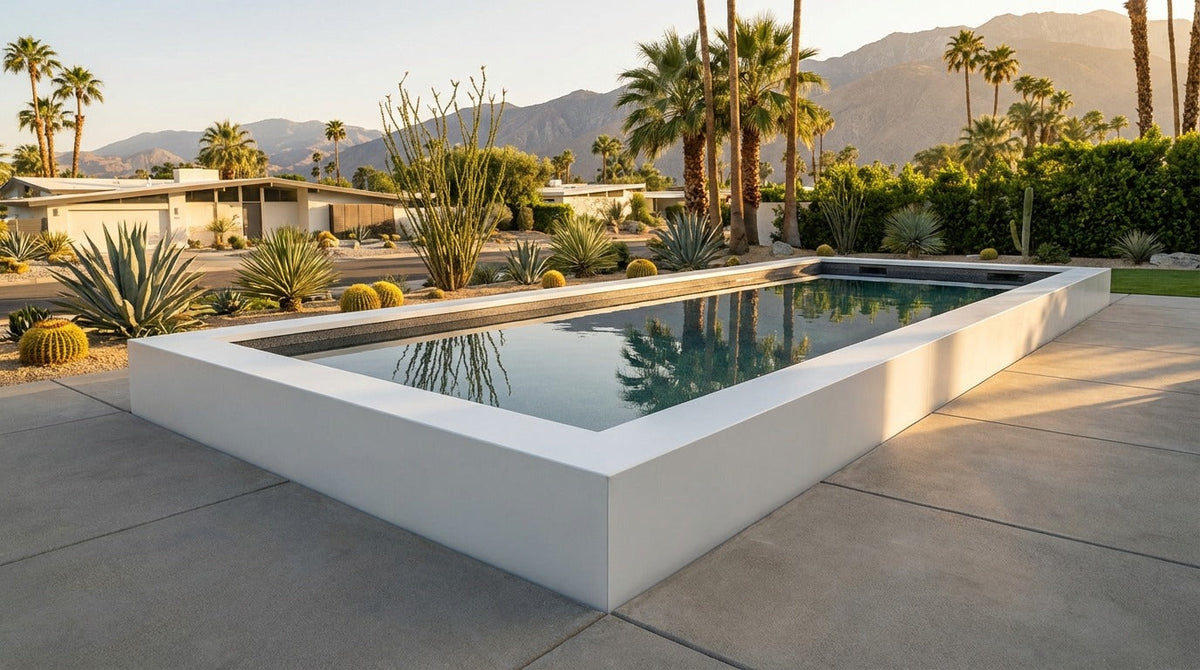 16 x 40 Alpine White Titanium Stone Architectural Pool