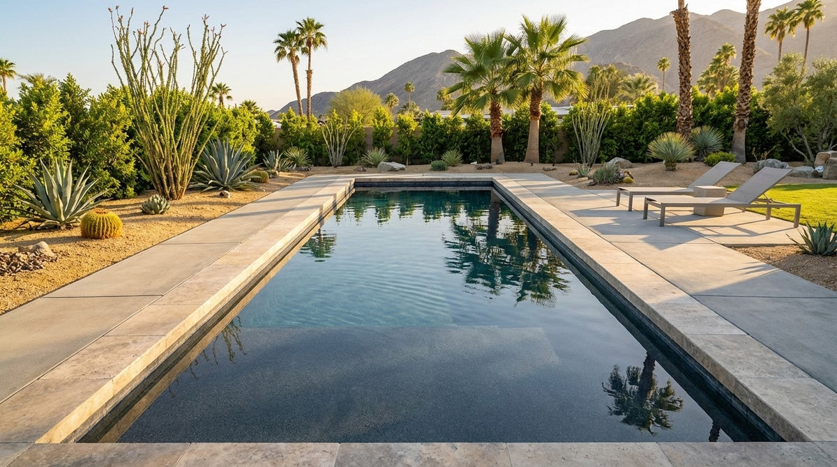 16 x 44 Titanium Stone Inground Steel Pool