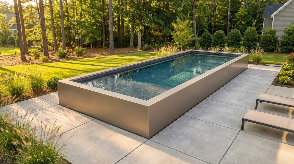 16 x 44 Champagne Mist Titanium Stone Architectural Pool