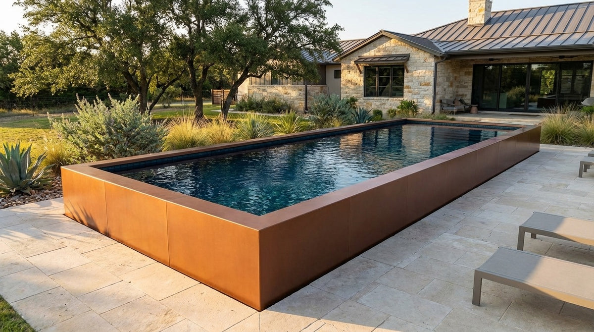 16 x 44 Espresso Copper Black Sapphire Architectural Pool