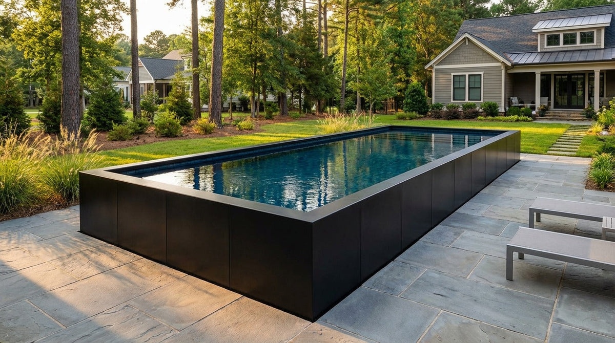 16 x 44 Midnight Black Black Sapphire Architectural Pool