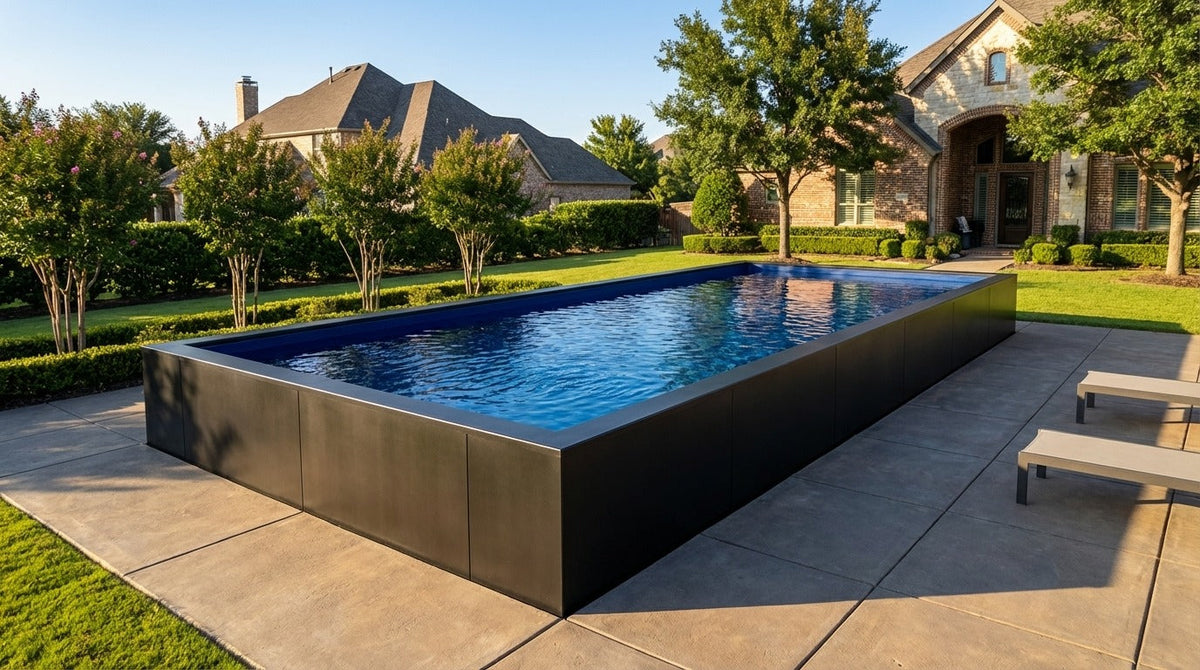 16 x 44 Midnight Black Deep Sea Blue Architectural Pool