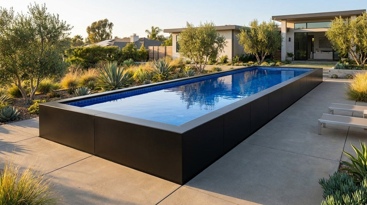 16 x 48 Midnight Black Blue Matrix Architectural Pool