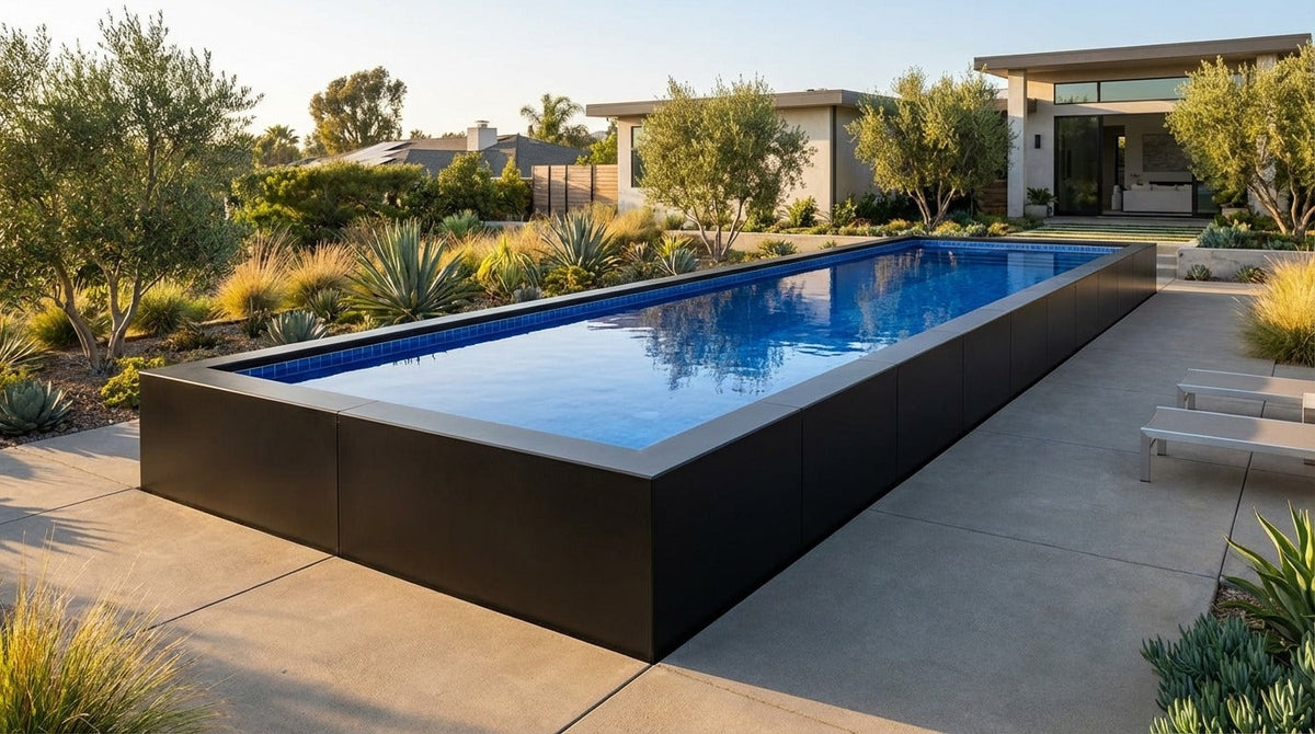 16 x 48 Midnight Black Blue Matrix Architectural Pool