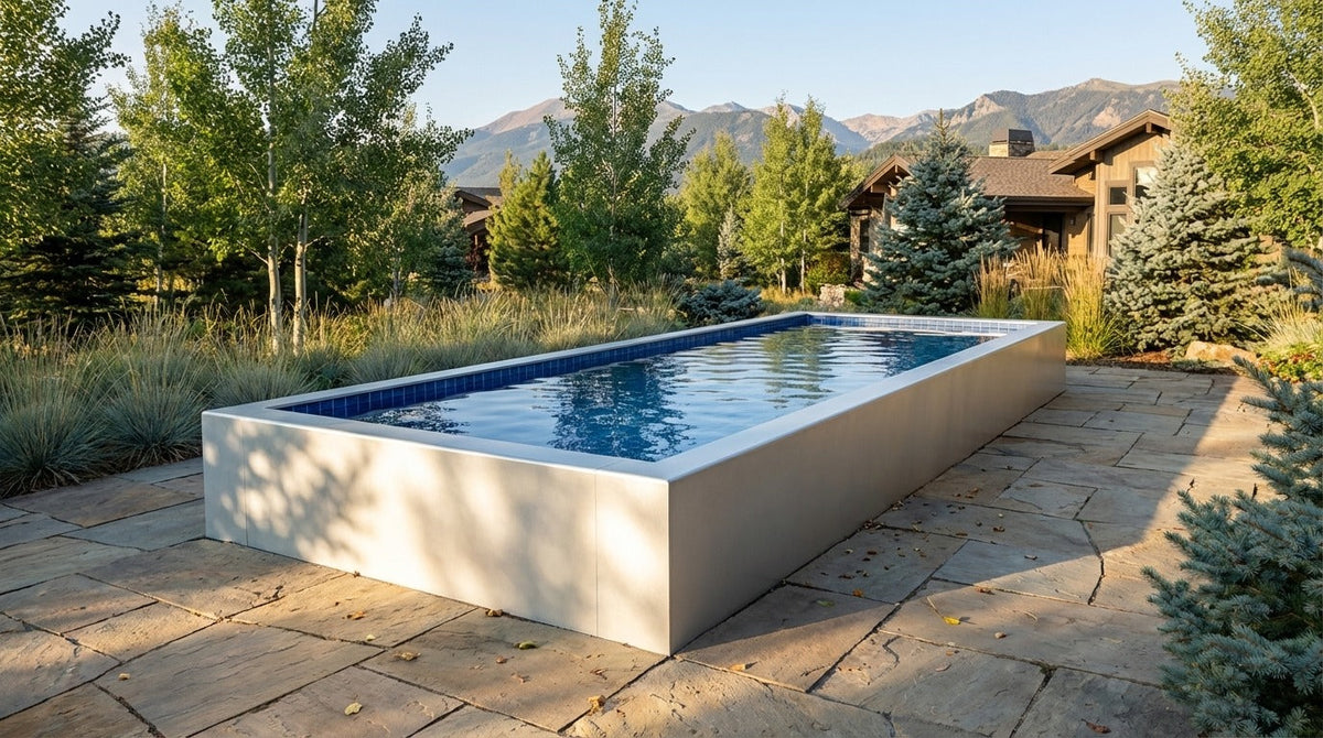 16 x 48 Alpine White Blue Matrix Architectural Pool