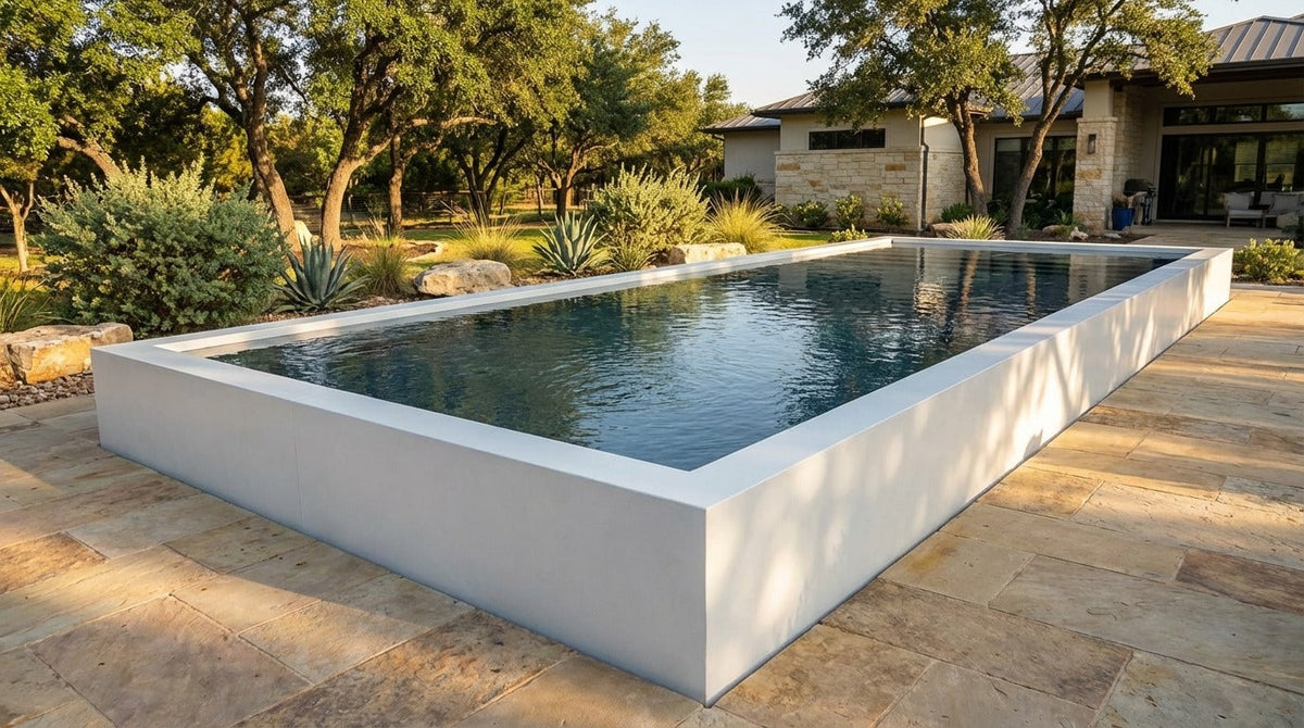 16 x 48 Alpine White Titanium Stone Architectural Pool