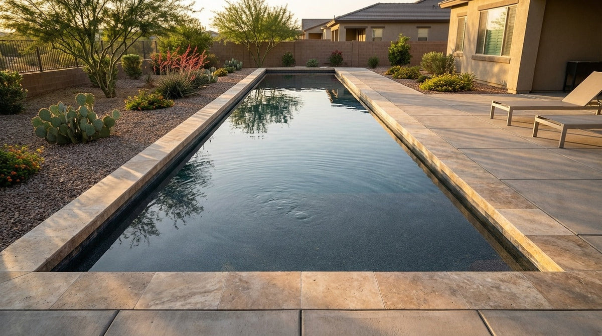 16 x 56 Titanium Stone Inground Steel Pool