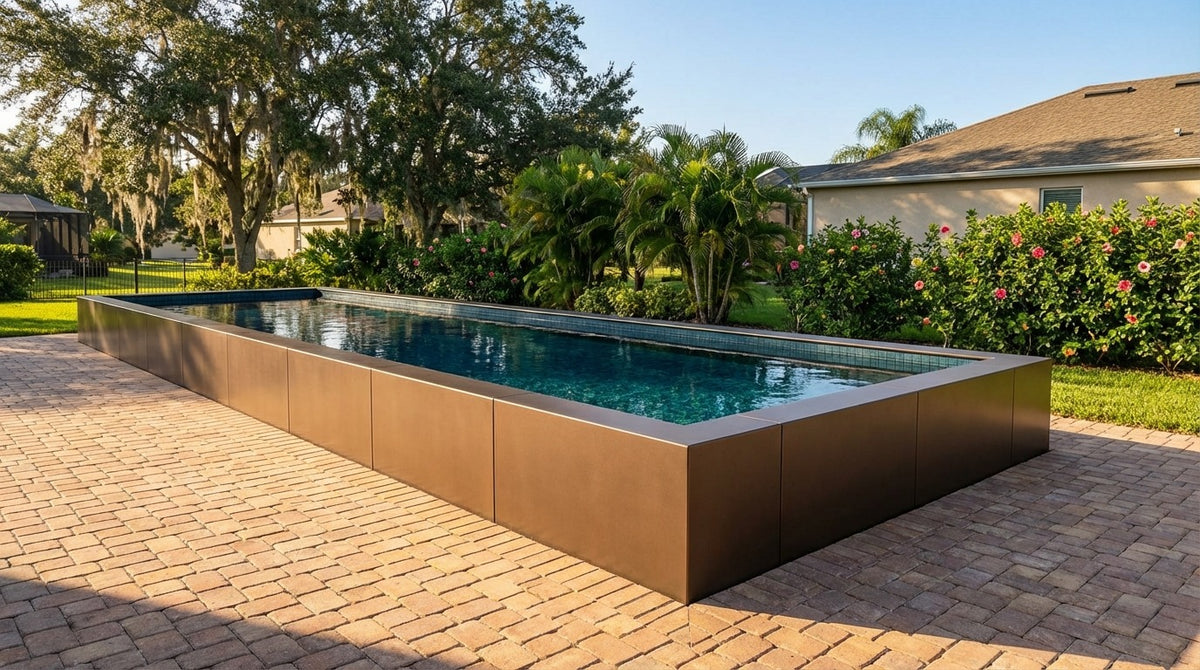 16 x 60 Canyon Bronze Black Sapphire Architectural Pool
