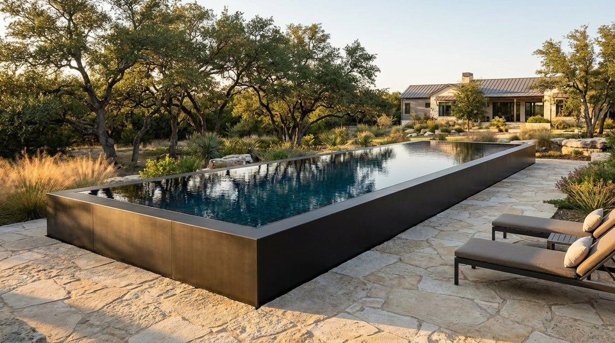 16 x 60 Midnight Black Black Sapphire Architectural Pool