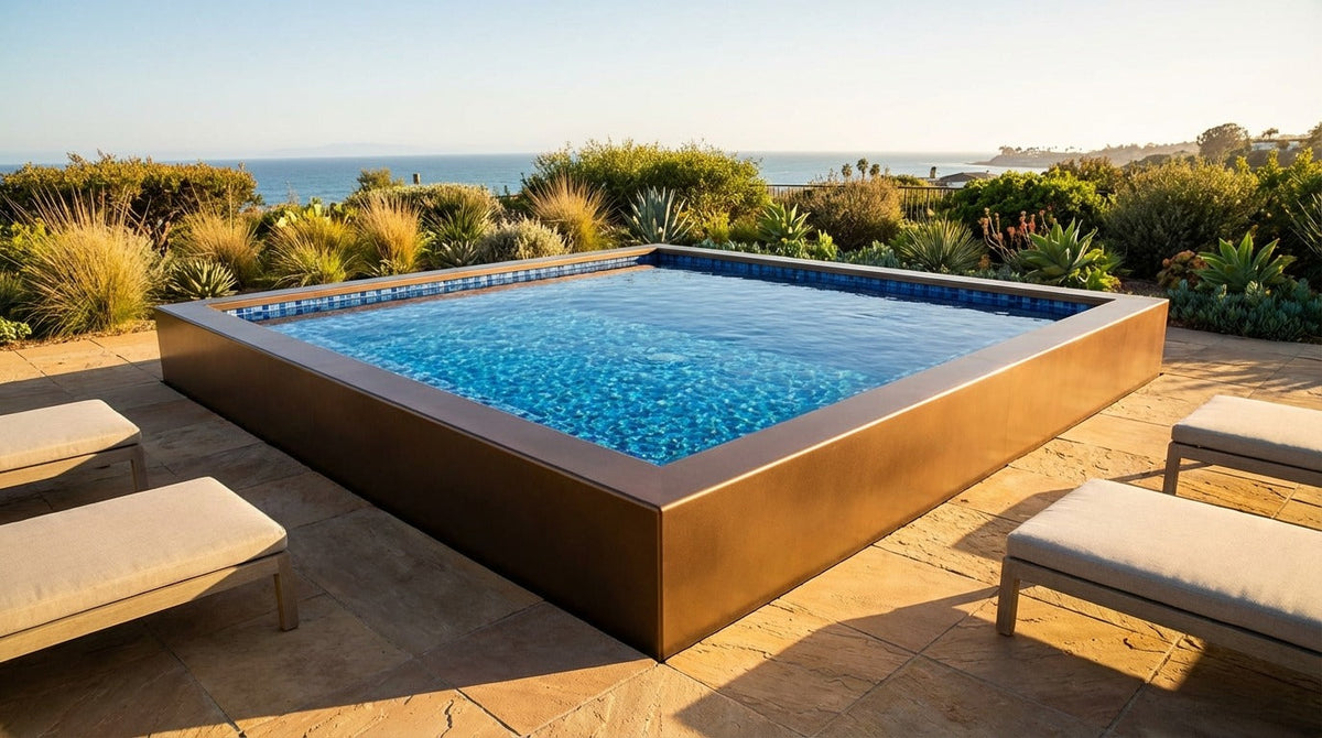 20 x 20 Canyon Bronze Mystic Blue Architectural Pool