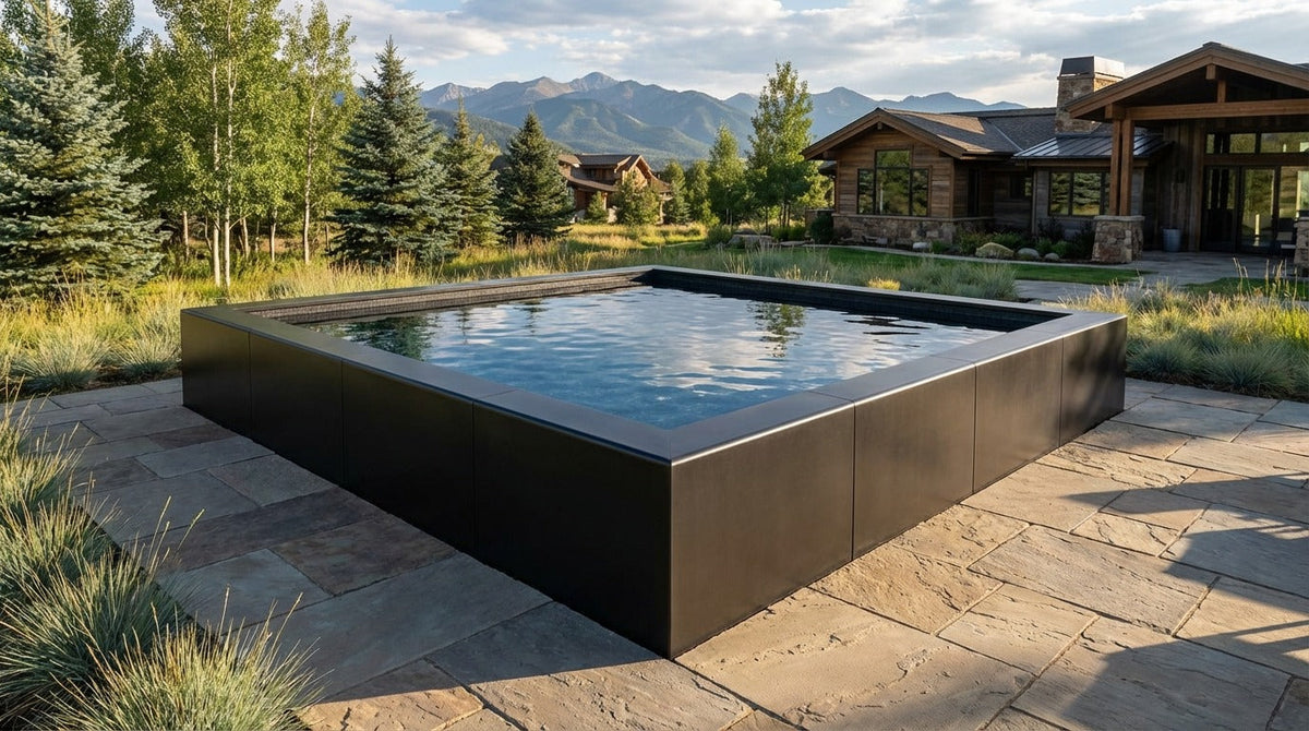 20 x 20 Midnight Black Black Sapphire Architectural Pool