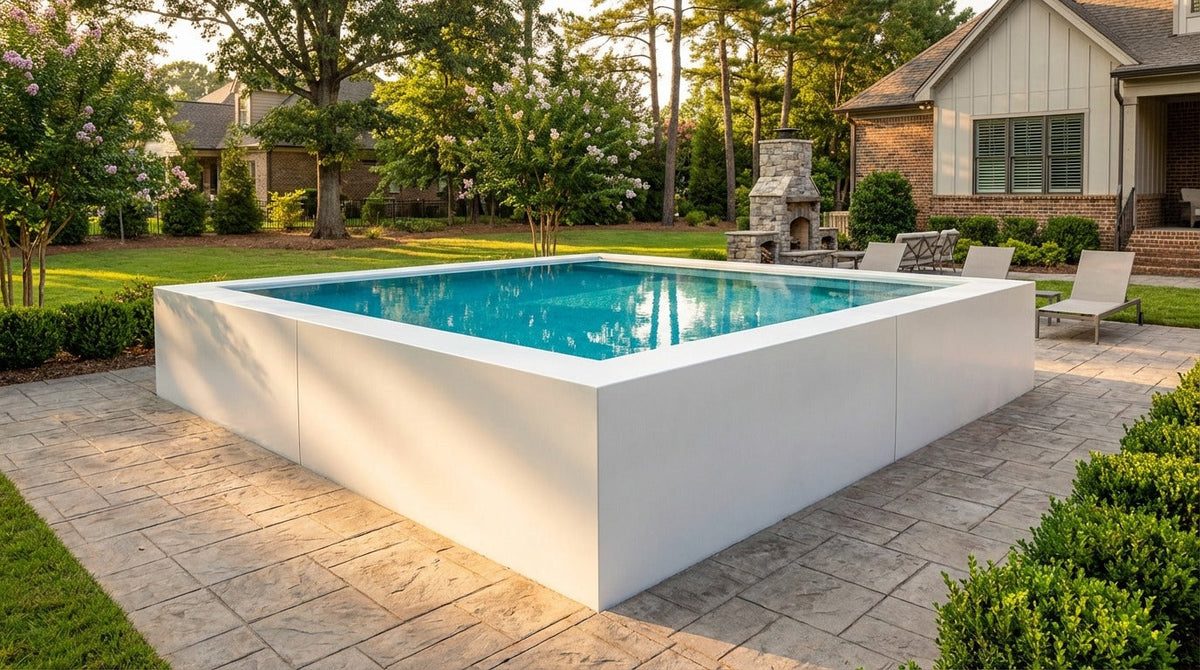 20 x 20 Alpine White Blue Topaz Architectural Pool