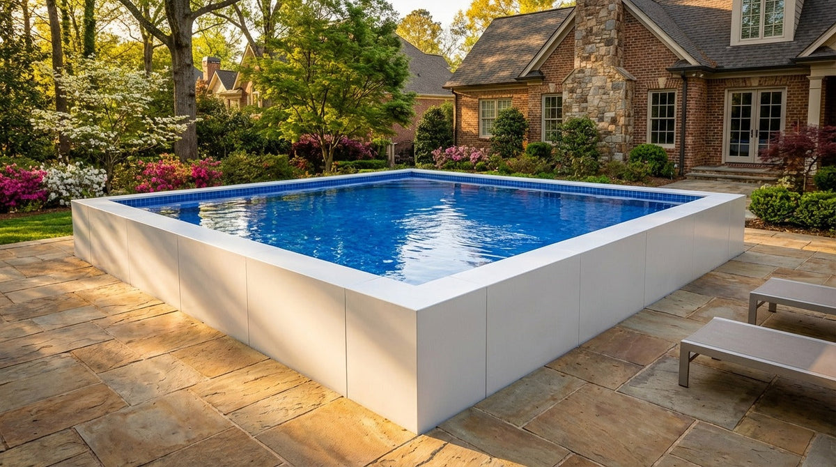 20 x 20 Alpine White Blue Matrix Architectural Pool