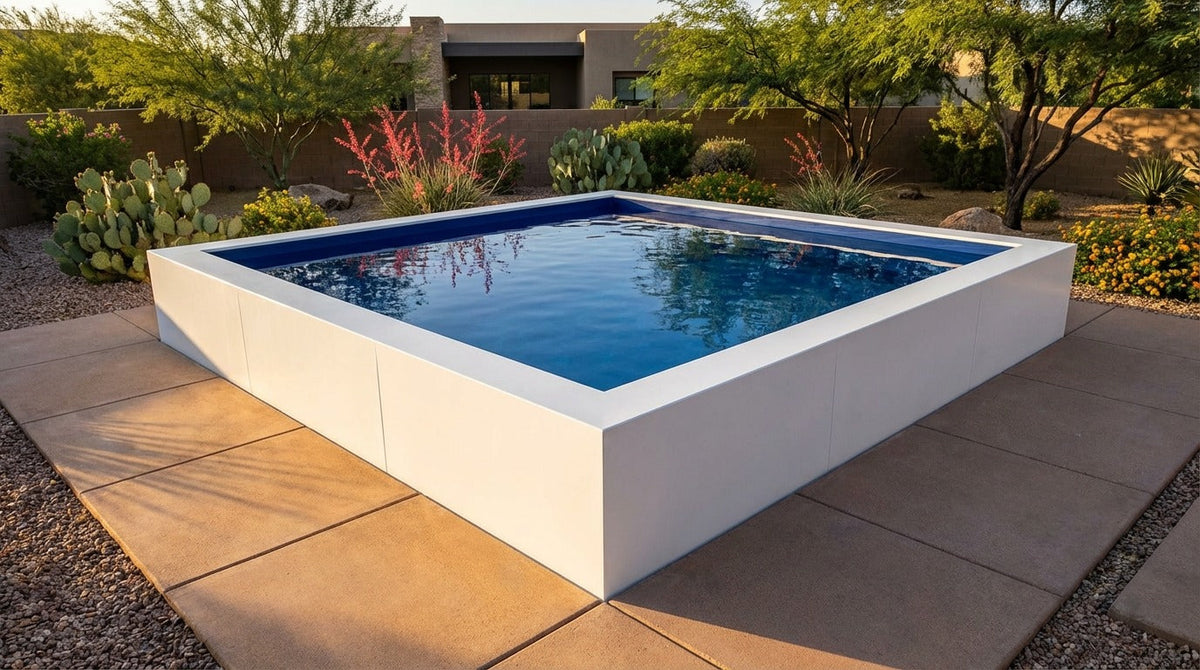 20 x 20 Alpine White Deep Sea Blue Architectural Pool