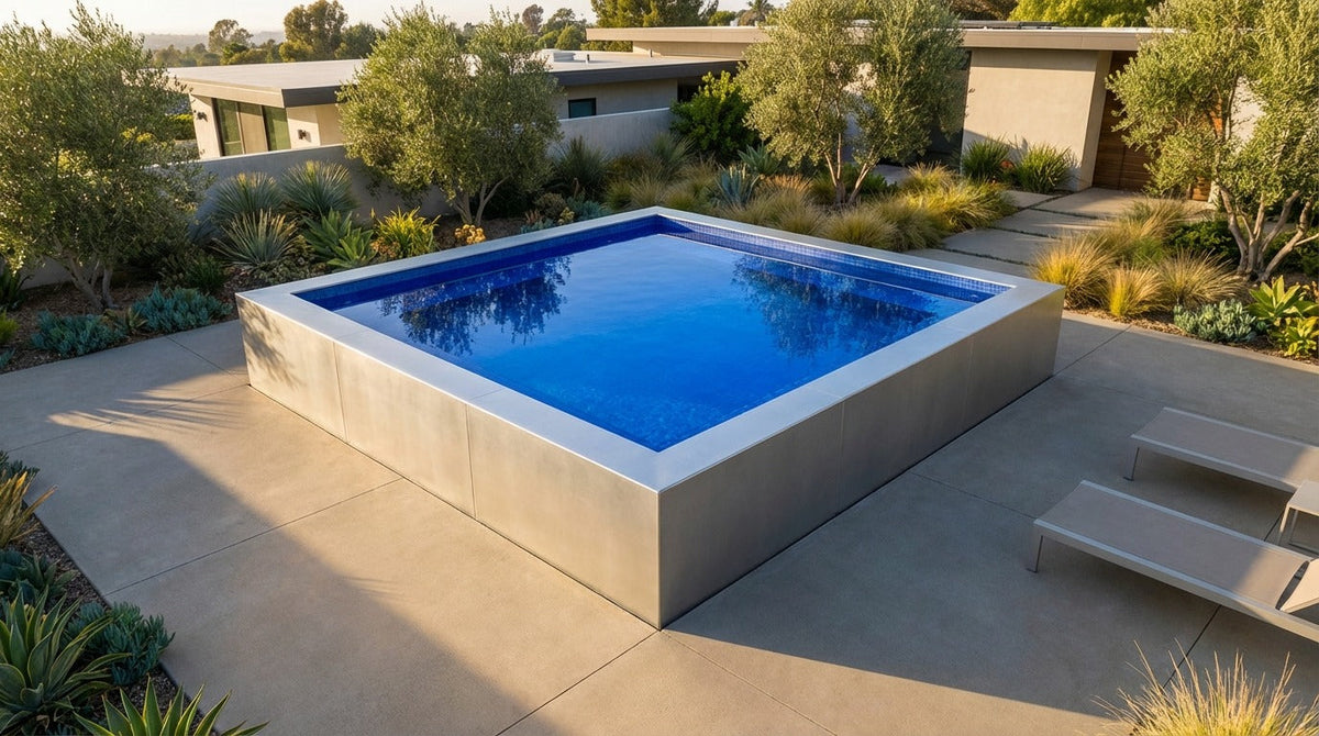 20 x 20 Platinum Silver Blue Matrix Architectural Pool