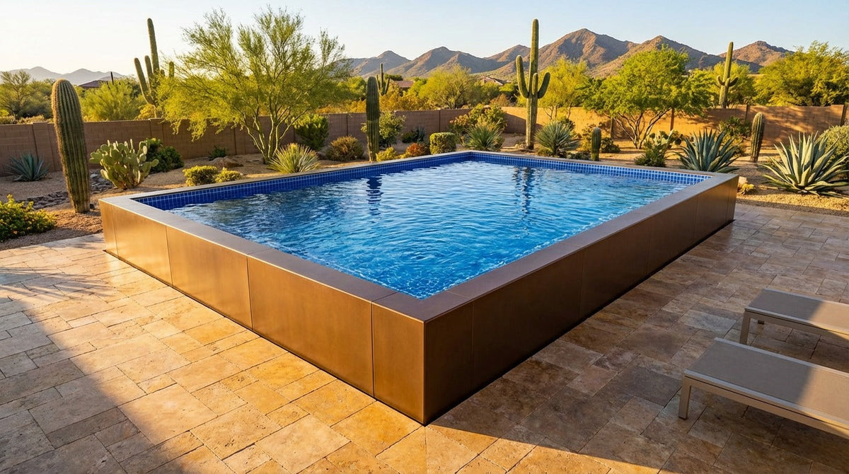20 x 24 Canyon Bronze Blue Matrix Architectural Pool