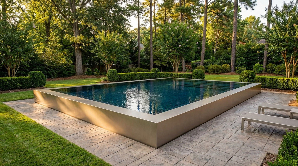 20 x 24 Champagne Mist Black Sapphire Architectural Pool