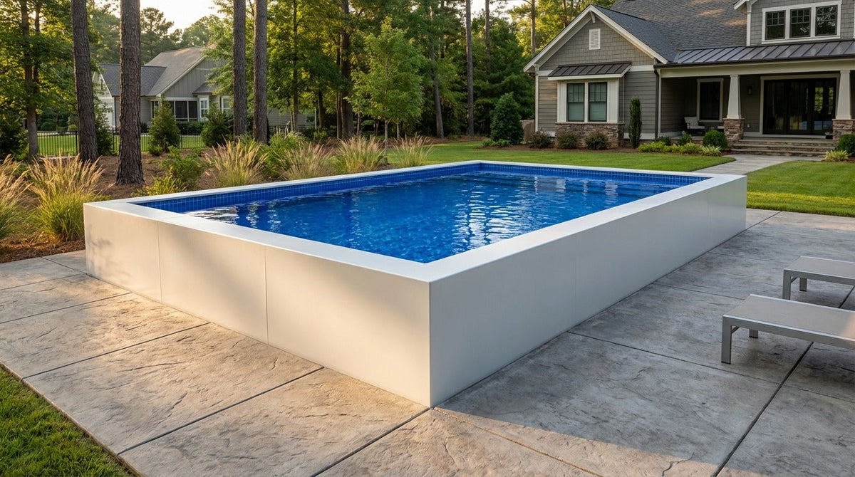 20 x 24 Alpine White Blue Matrix Architectural Pool