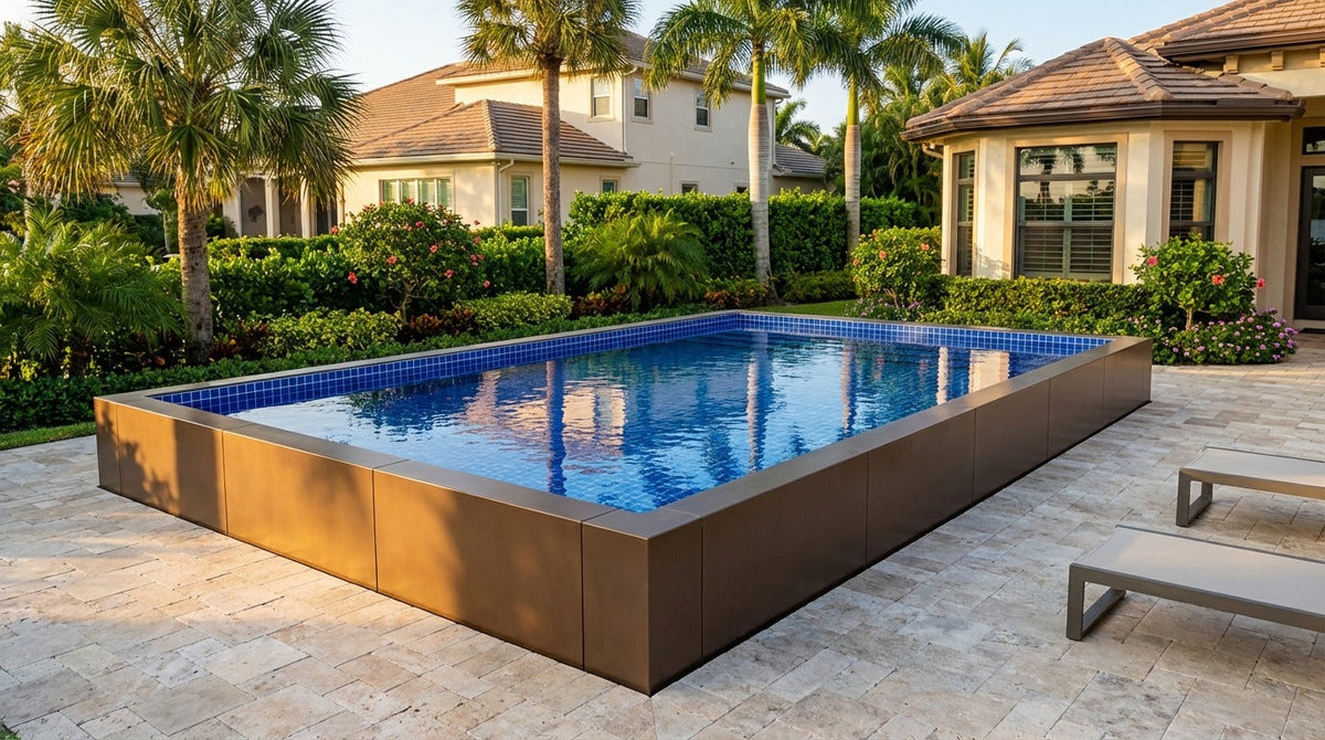 20 x 28 Canyon Bronze Blue Matrix Architectural Pool