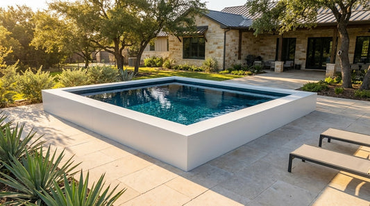 20 x 28 Alpine White Black Sapphire Architectural Pool