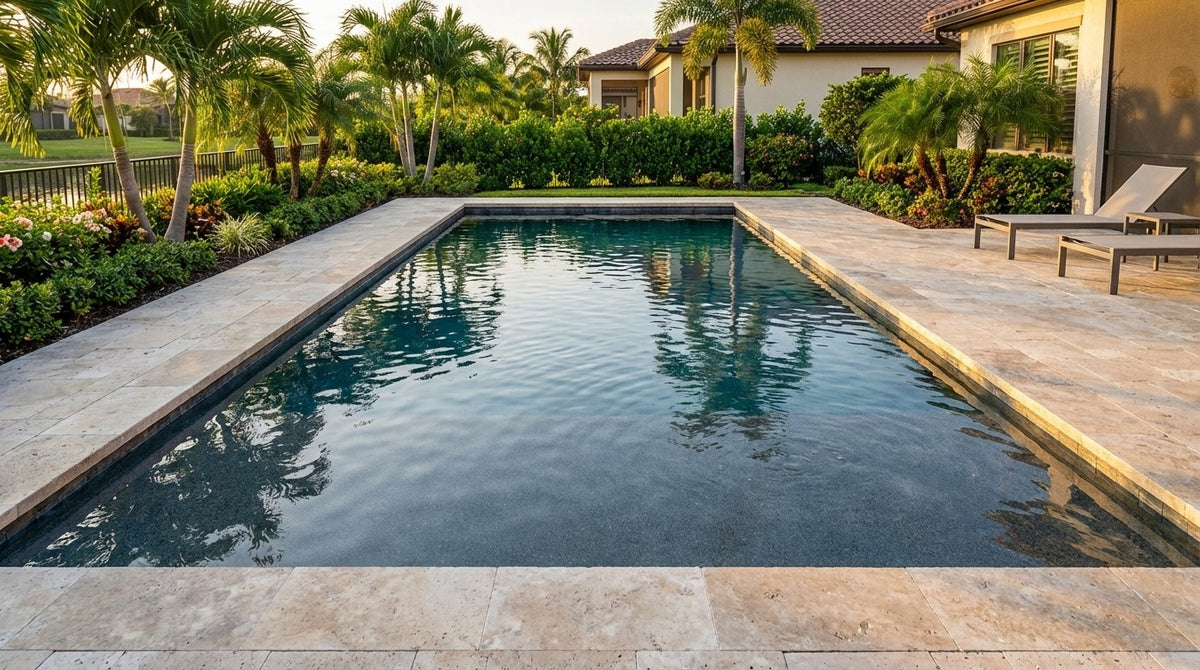 20 x 40 Titanium Stone Inground Steel Pool