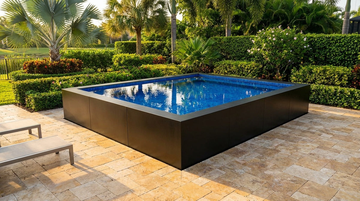 8 x 12 Midnight Black Blue Matrix Architectural Pool