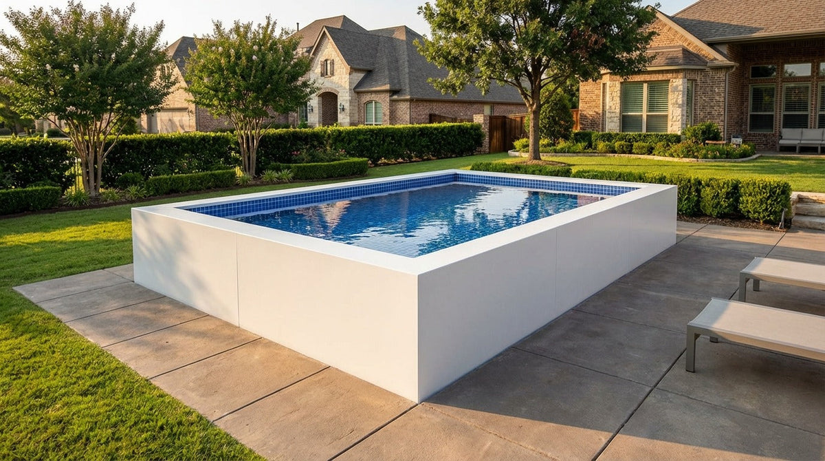 8 x 12 Alpine White Blue Matrix Architectural Pool