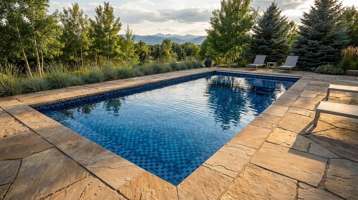 8 x 16 Mystic Blue Inground Steel Pool
