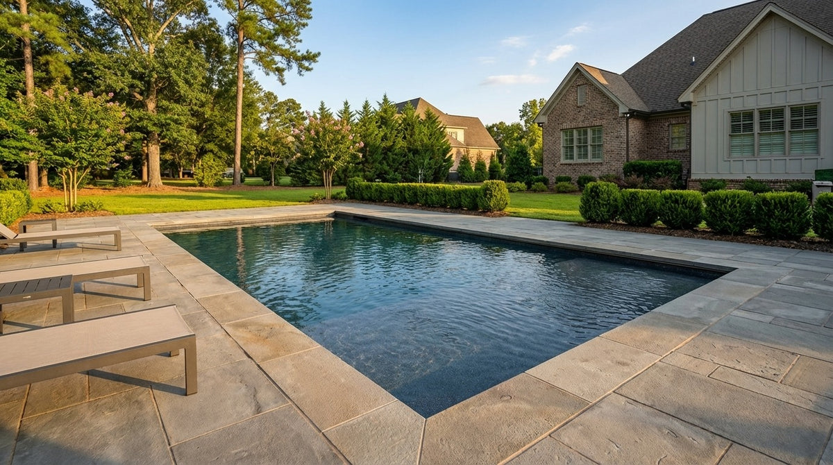 8 x 16 Titanium Stone Inground Steel Pool