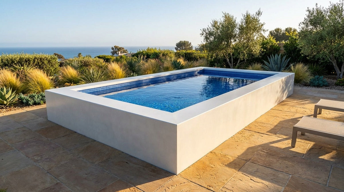 8 x 16 Alpine White Blue Matrix Architectural Pool